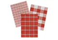 Kracht Geschirrtuch Landhaus, (Set, 3-tlg., Set), 3er Pack Geschirrtücher (3 Stück), ca. 50 x 70 cm, Halbleinen