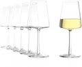 Set Aus 6 Weingläsern Power 400 ml Kristall Ohne Blei TRASPARENTE