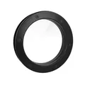 MLS Bullauge B4000, Bullauge für Türen, Robustes Aluminium, VSG-Sicherheitsglas, Passend für 40 mm Starke Türen, Beidseitig Sichtbare Befestigungsschrauben, 350 mm Durchmesser, Klares Glas, Schwarz
