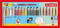 STABILO - woody 3 in 1 Buntstift, Wasserfarbe & Wachsmalkreide - 18er Pack Stift
