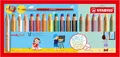 STABILO Buntstift Wasserfarbe Wachsmalkreide woody 12 Standard 6 Pastellfarben