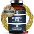 QIDOSHA® Coenzym Q10 Kapseln hochdosiert, 200mg Coenzym Q10 flüssig je Kapsel, 120 vegane Softgel-Kapseln im Glas, Ubiquinon eingebettet in Leinsamenöl für optimale Bioverfügbarkeit, Q10 als Ubichinon