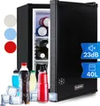 Klarstein Mini Kühlschrank für Zimmer, 40L Mini-Kühlschrank für Getränke & Kosmetik, Kleine Minibar, Kühlschrank Klein & Leise, Verstellbare Ablagen, Kleiner Skincare Kühlschrank 5-15°C