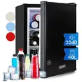Klarstein Table Top Kühlschrank HEA-HappyHour-42Blk 10035247A, 53.5 cm hoch, 40 cm breit, Hausbar Minikühlschrank ohne Gefrierfach Getränkekühlschrank klein schwarz