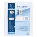 Exacompta 51942E Präsentationsringbuch KreaCover Kunststoffbezug außen und innen. 4 Ring-Mechanik DIN A4 Füllhöhe 30 mm ideal für Angebots- und Unternehmenspräsentationen weiß