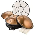 Sonic Energy Sensory Handpan Kupfer – F Pygmy, 11 Töne, 440 Hz – Edelstahl – Für Meditation, Yoga, Percussion – Inkl. Zubehör (HPSTL110CU)