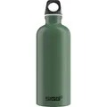 Sigg - Alu Trinkflasche - Traveller Leaf Green - Swiss Made - Klimaneutral Zertifiziert - Für Kohlensäurehaltige Getränke Geeignet - Auslaufsicher - Federleicht - BPA-frei - Outdoor - Grün - 0,6L