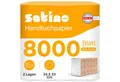 Satino Papierhandtuch 2-lagig - 4.000 Papierhandtücher - ZZ-Falz - 24 x 23 cm (8000-St)