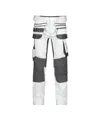 DASSY® Flux Painters Stretch-Malerhose mit Holstertaschen und Kniepolstertaschen - Größe 48 - WEIß/ANTHRAZITGRAU