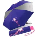 Scout Taschenregenschirm Mini Kinderschirm Basic reflektierend bedruckt, leicht blau
