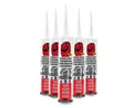 BigDean Silikon 5x Universal Silikon transparent - Premium Bausilikon Dichtmasse, Tubensilikon, Gebrauchsfertig, (Set, 5-tlg., Silikonkartusche), Universal Silikon, Dichtmasse, Kartusche, UV-beständig