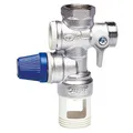 Caleffi 526142 Sicherheitsgruppe für Boiler 1/2 Zoll mit Absperrung, Rückschlagventil steuerbar