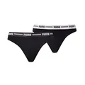 PUMA Damen Puma Iconic Women's String - (2 Pack) Thong Panties, Black, S EU