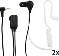 Alecto FRH-10 DUO - Luftschlauch Headset Walkie Talkie, 2er-Pack, Schwarz
