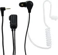 Alecto FRH-10 Duo - Walkie Talkie Headset - In Ear Ohrstöpsel 2 Pack - Ergonomisch und Austauschbare Silikonkappen - Schwarz