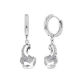 Scorpions by amor Creolen Edelstahl Unisex Damen Herren Ohrschmuck, 1,5 cm, Silber, Skorpion, Kommt in Schmuck Geschenk Box, 2040516