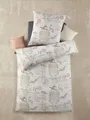 Optidream Bettwäsche Set Mikrofaser 135x200 Polyester Bird weiss beige rose, Mikrofaser, 2 teilig, Geschenk Idee Frauen Männer neue Wohnung Hochzeit Frühjahr sale