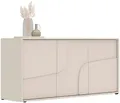 OTTO home Sideboard Stone, 155 cm breit, 3 Türen, Anrichte, Kommode, Stauraumschrank, 3D-Design, Push-to-open, Innenraum großzügig, Füße 14/2 cm wählbar