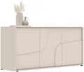 Sideboard OTTO HOME "Stone, 155 cm breit, 3 Türen, Anrichte, Kommode, Stauraumschrank", cashmere, fronten in 3d, design, B:155cm H:84cm T:40cm