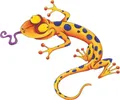 Hermann Schütz Aufkleber Gecko bunt 120x100mm  Aufkleber