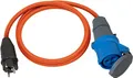 Brennenstuhl Camping Adapterkabel/CEE-Adapter mit Schutzkontakt-Stecker und CEE-Kupplung (1,5m Kabel in Orange, H07RN-F 3G2,5, 230V/16A, ständiger Einsatz im Außenbereich IP44, Made in Germany)