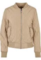 Urban Classics Women's Ladies Diamond Quilt Nylon Jacket Jacke, unionbeige, M
