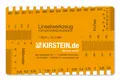 Praktisches Linealwerkzeug für diverse Saiteneinstellungen bei Gitarre & Bass