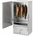 Jaeger Räuchereiprodukte | Räucherofen Edelstahl OCTO 80x40x27 cm mit 250°C Thermometer, Flachrost, Tropfblech, Räuchermehlschale & 500 g Räuchermehl – stufenlose Lüftung (Art.-Nr. 10128)