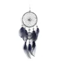 Traumfänger Klein, Handgefertigt Feder Dreamcatcher im Böhmischen Stil Traumfängers Dream Catchers für Schlafzimmer Hochzeit Wandbehang Auto Ornament (Grau)