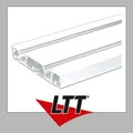 ISOLED Gardinenprofil Curtain10 DOUBLE, weiß RAL9010, 200cm