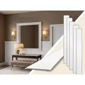 Wandpaneele Landhausstil – Boiserie Wandverkleidung aus hartem Polystyrol (PS), Weiß englische Wandverkleidung/Flurdekoration (LB02) - Weiß