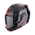 Scorpion EXO-Tech Evo Traveller Motorrad Klapphelm Gr. M - Schwarz Rot