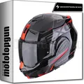 SCORPION MODULARHELM FÜR MOTORRAD EXO-TECH EVO TRAVELLER SCHWARZ ROT M