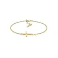 Elli Armband Kreuz Kristalle 925 Sterling Silber (kein Set, 1-tlg), Kreuz goldfarben 19