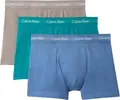 Calvin Klein Herren 3er Pack Boxershorts Trunks Unterwäsche, Rot (Driftwood/Moonlight Blue/Fanfare), XL