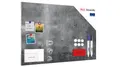 ALLboards Metallische Magnettafel BETONMAUER ZEMENTMAUER ZEMENT 90x60cm MetalBoards Memoboard für jede Art von Magneten Magnetpinnwand zum Beschriften + 2 Marker, 6 Magnete, Schwamm im Lieferumfang