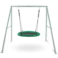HyperMotion Storchennest Gartenschaukel mit A-Rahmen - Outdoor Schaukel für 2 Personen, 102 cm Nestfläche, 150 kg Tragkraft, UV-beständig - Grün, Modell HYP1