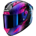 SHARK, Integraler Motorradhelm Aeron Edgy Carbon Blue Chrome DBU, L