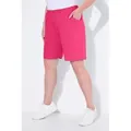 Ulla Popken Bermudas Jerseyshorts Taschen Elastikbund rosa 58/60