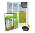 EASYmaxx Insektenschutz-Fensterrahmen Moskitonetz Insektenschutzgitter 110x130cm mit Klettverschluss, (1-St), Moskitonetz, Montage ohne Bohren, zuschneidbarer Insektenschutz