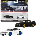 Mattel Hot Wheels Premium Car Culture 2er-Pack, Spielzeugautos für erwachsene Sammler - Schwarz/Weiß