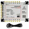 PremiumX PXMS 17/16 Multischalter mit Netzteil Multiswitch 4 SAT für 16 Teilnehmer Satverteiler Digital HDTV FullHD 4K UHD 8K