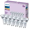 Philips Spot 35W PAR16 GU10 x6, 3,5 W, 35 W, GU10, 255 lm, 15000 h, Warmweiß