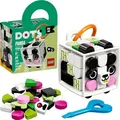LEGO 41930 DOTS Taschenanhänger Panda Bastelset für Kinder, Schlüsselanhänger zum Basteln