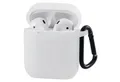 Hama Handyhülle Etui Case Cover Schutz-Hülle Transparent, Hochwertiges Silikon, Karabiner, für Ladecase Apple AirPods 1/2 Gen.