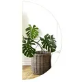 Tulup LED-Lichtspiegel Wandspiegel Halbrund Badspiegel Rund Spiegel Halbkreis LED-Beleuchtung 40 cm x 80 cm