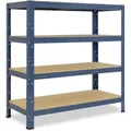 shelfplaza Schwerlastregal, Blau, Metall, Rechteckig, 60x90x50 cm, Freizeit, Heimwerken, Werkstatt, Schwerlastregale