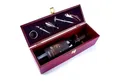 Goods+Gadgets Weinkiste GOODS+GADGETS Sommelier Weinset Geschenk Set–6-teiliges Wein Zubehör (Holzbox für eine Weinflasche, Weingeschenk Set mit Zubehör), 6-teilig
