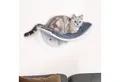 PawHut Kratzbaum Katzenliege Katzen Wandliege Wandmontage Plüschauflage MDF Weiß+Grau, Grau 41 x 28 x 21 cm