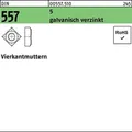 Vierkantmutter DIN 557 M5 5 galv.verz. 100 Stück